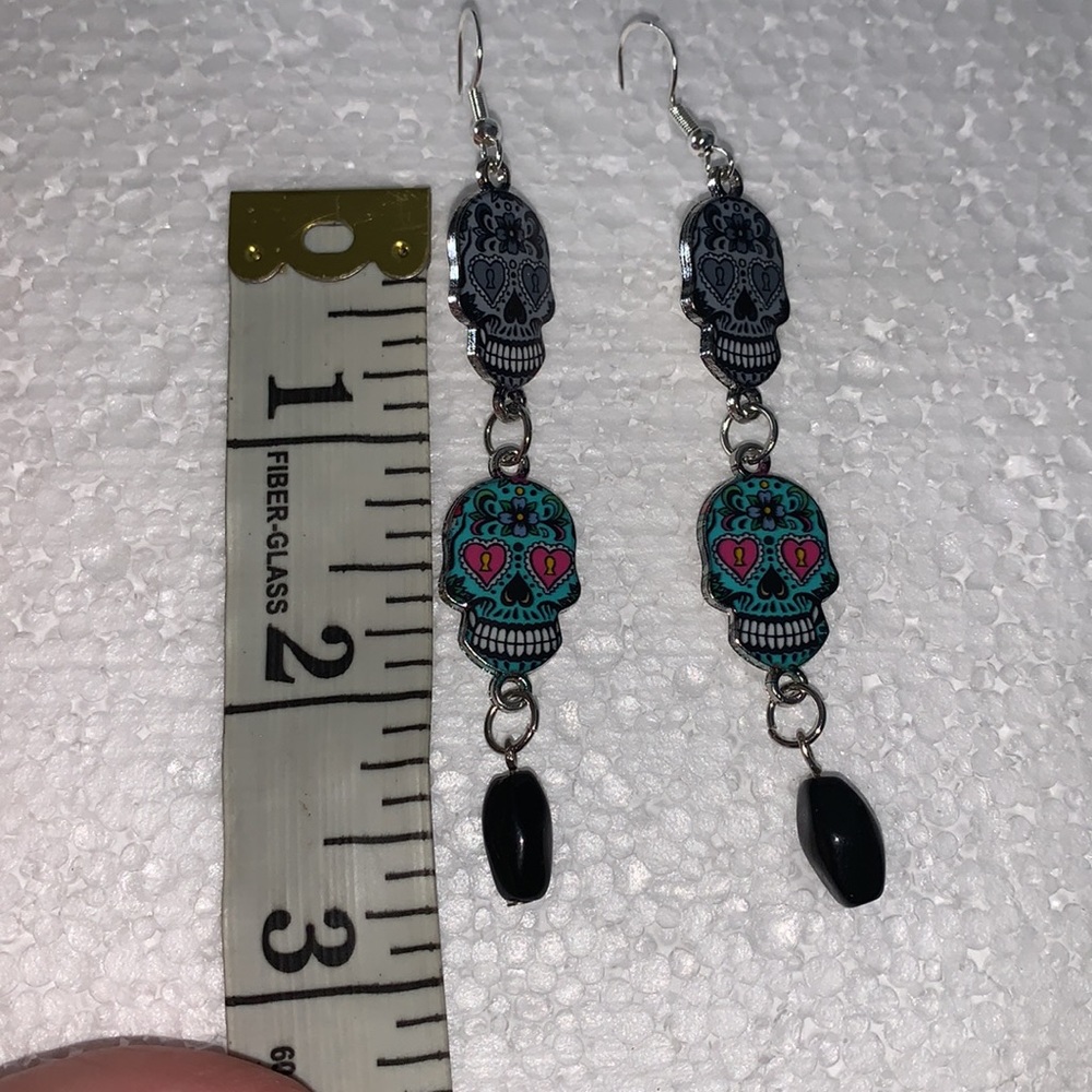 ☠️☠️Sugar skull earrings ☠️☠️ - Picture 7 of 9